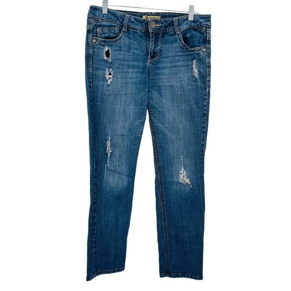 Democracy Equality skinny boyfriend jeans distressed relaxed‎ fit women's size 8 - Picture 1 of 10